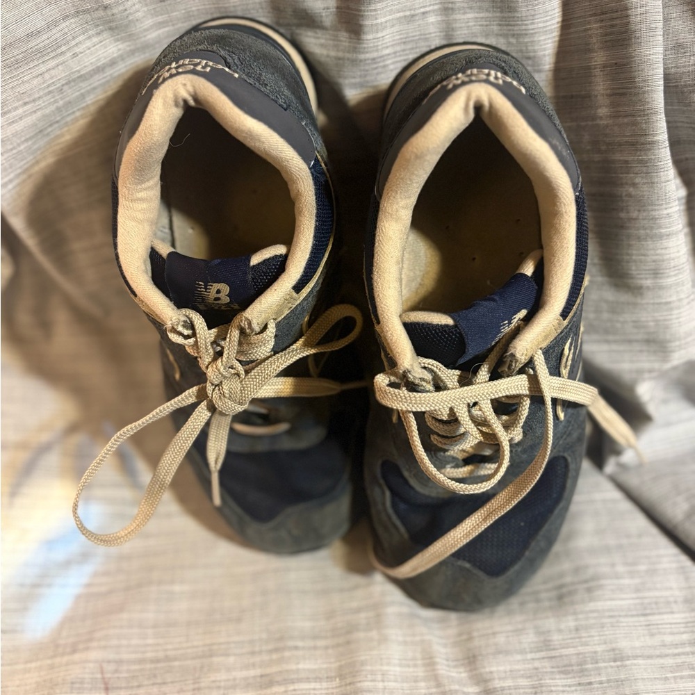 New Balance Men's Blue and Beige Sneakers - Picture 5 of 6